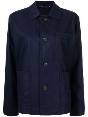 Sofie Dhoore шерстяная куртка-рубашка с карманами D'hoore. Цвет: синий