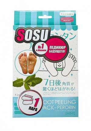 Носки для педикюра Sosu с ароматом мяты, 1 пара