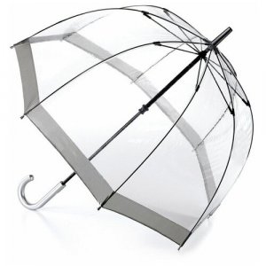 Зонт-трость , мультиколор FULTON. Цвет: бесцветный/серый/серебристый