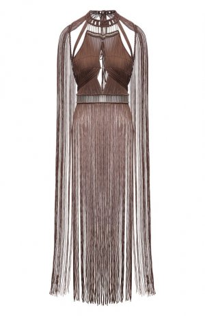 Платье SEYANA. Цвет: коричневый