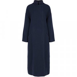 Пальто , силуэт прилегающий, средней длины, размер 42, синий Sonia Speciale. Цвет: синий