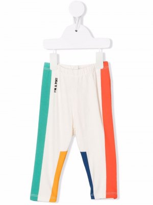 Спортивные брюки в стиле колор-блок Bobo Choses. Цвет: белый