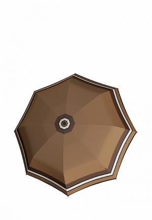 Зонт складной Knirps MP002XW1938B. Цвет: коричневый