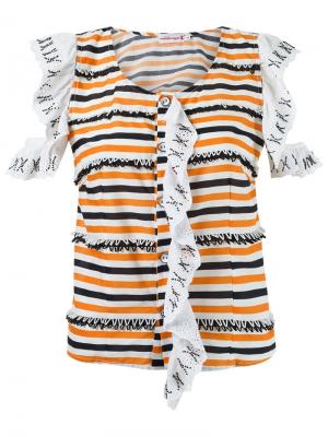 Stripe ruffled blouse Isabela Capeto. Цвет: белый