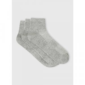 Носки OSTIN, 3 пары, размер 45-47, серый O'STIN. Цвет: серый/светло-серый