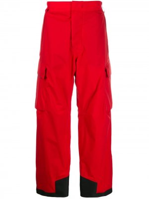 Сноубордические брюки с мембраной Gore-Tex Moncler Grenoble. Цвет: красный