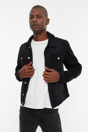Куртка джинсовая мужская , черный Trendyol