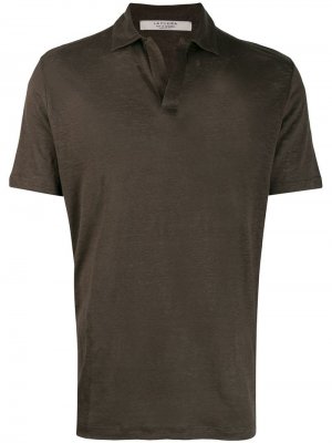 Рубашка-поло без застежки La Fileria For D'aniello. Цвет: коричневый