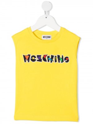 Logo-print T-shirt Moschino Kids. Цвет: желтый