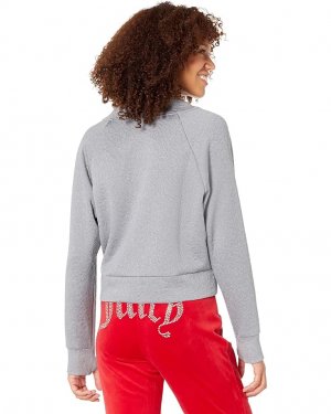 Пуловер Quilted Crop Pullover, цвет Light Grey Heather Juicy Couture Sport