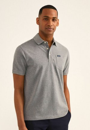 Рубашка-поло BASIC POCKET Façonnable, цвет light grey marl Faconnable