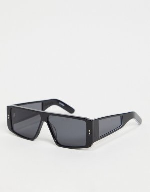 Мужские квадратные солнцезащитные очки черного цвета Teknoir-Черный цвет Spitfire