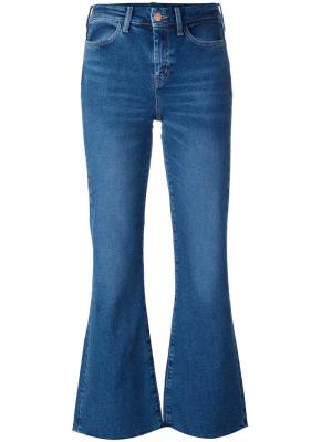Укороченные расклешенные джинсы Lou Mih Jeans. Цвет: синий