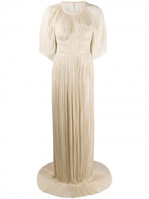 Платье Candace из тюля с кейпом Maria Lucia Hohan. Цвет: нейтральные цвета