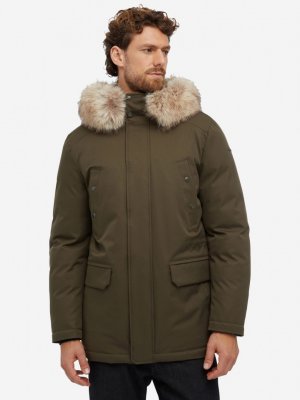 Куртка утепленная мужская Norwolk, Зеленый Geox. Цвет: зеленый