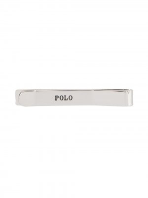 Зажим для галстука с гравировкой логотипа Polo Ralph Lauren. Цвет: серебристый