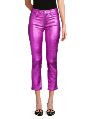 Прямые брюки Le High металлик , цвет Metallic Purple Frame