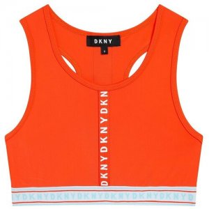 Топ , размер 152, оранжевый DKNY. Цвет: оранжевый