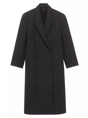 Двубортное шерстяное пальто , цвет pestle melange Theory