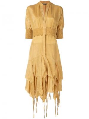 Платье-рубашка Fleeting Squares Kitx. Цвет: желтый