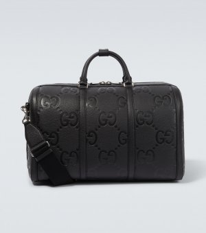 Дорожная сумка Jumbo GG из кожи , черный Gucci