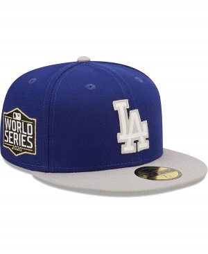 Мужская королевская серая шляпа Los Angeles Dodgers World Series Champions 2020 Letterman 59Fifty. New Era