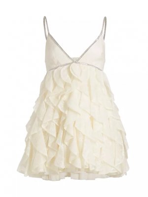 Мини-платье Wilmarie из кружева и кристаллов , цвет off white Alice + Olivia