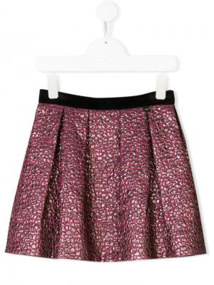 Драпированная текстурная юбка Lanvin Enfant. Цвет: розовый