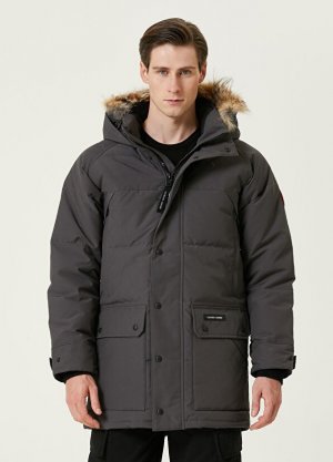 Темно-серая куртка с капюшоном emory Canada Goose. Цвет: серый
