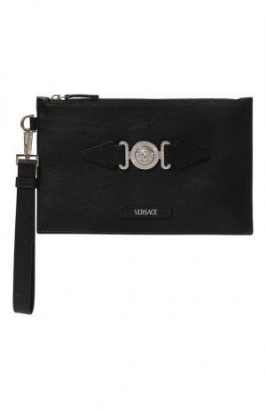 Кожаный футляр для документов Versace. Цвет: чёрный