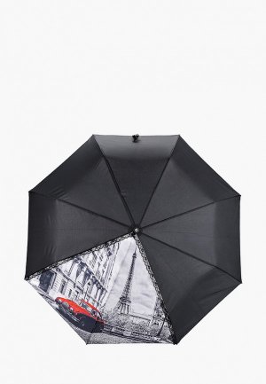 Зонт складной Flioraj. Цвет: черный