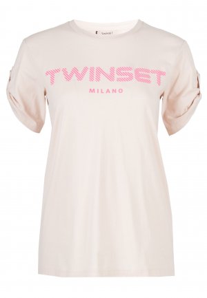 Футболка TWINSET Milano. Цвет: розовый