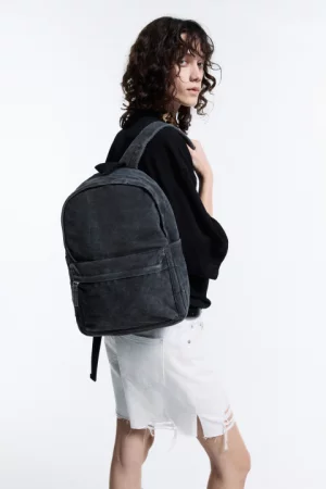 Рюкзак текстильный с вареным эффектом befree. Цвет: серый
