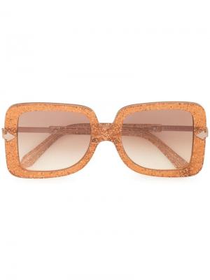 Солнцезащитные очки Eden в квадратной оправе Karen Walker. Цвет: коричневый