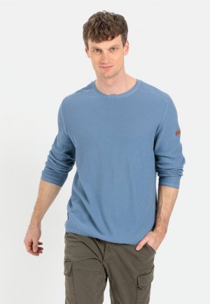 Вязаный свитер AUS ORGANIC , цвет elemental blue camel active