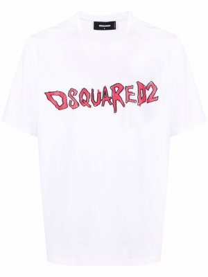 Logo-print short-sleeve T-shirt Dsquared2. Цвет: белый