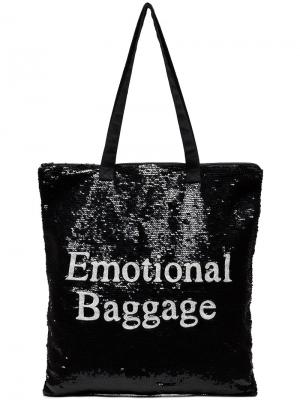 Сумка-тоут Emotional Baggage с пайетками Ashish. Цвет: чёрный