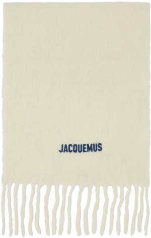 Off-White & Темно-синий шарф Le Chouchou LEcharpe Moisson Jacquemus