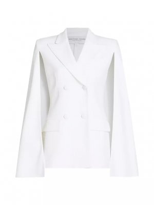 Двубортный пиджак-накидка , белый Michael Kors Collection