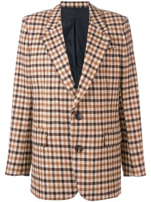 Пиджак на двух пуговицах AMI Paris. Цвет: коричневый