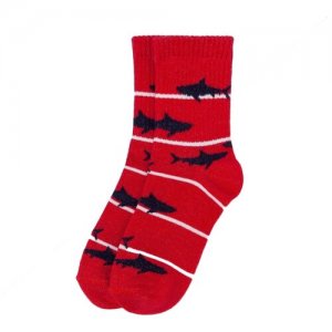 KAFTAN Носки детские Акулы р-р 14-16, красный. Цвет: красный
