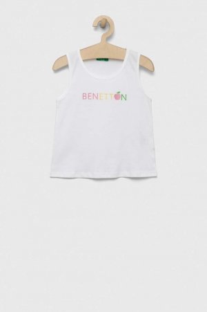 Детский хлопковый топ United Colors of Benetton, белый Benetton