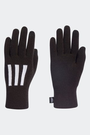 Токопроводящие перчатки с 3 полосками adidas, черный Adidas