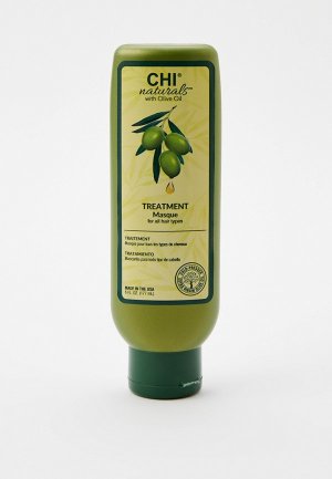 Маска для волос Chi Naturals with Olive Oil с маслом оливы, 177 мл. Цвет: белый