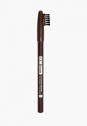 Карандаш для бровей CC Brow Контурный pencil СС Brow, цвет 04 (коричневый). Цвет: коричневый