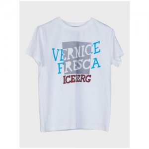 TSICE0110J, футболка, ICEBERG, Bianco, трикотаж, мальчики, размер XL Iceberg. Цвет: белый