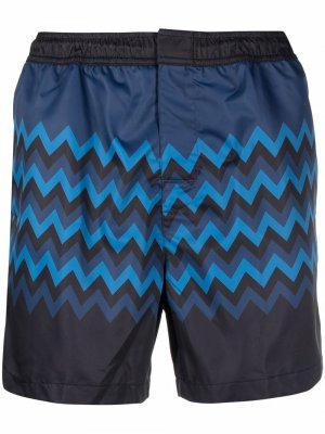 Zigzag print swim shorts Missoni. Цвет: синий