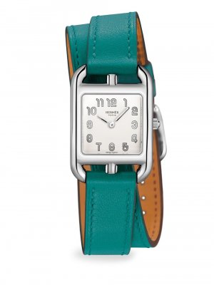 Часы Cape Cod из нержавеющей стали и кожаного ремешка/23 мм HERMÈS, зеленый Hermès