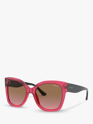 Женские квадратные солнцезащитные очки VO5338S, прозрачные вишневые/мультиградиентные Vogue