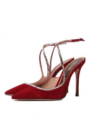 Замшевые туфли Viola Gedebe. Цвет: бордовый